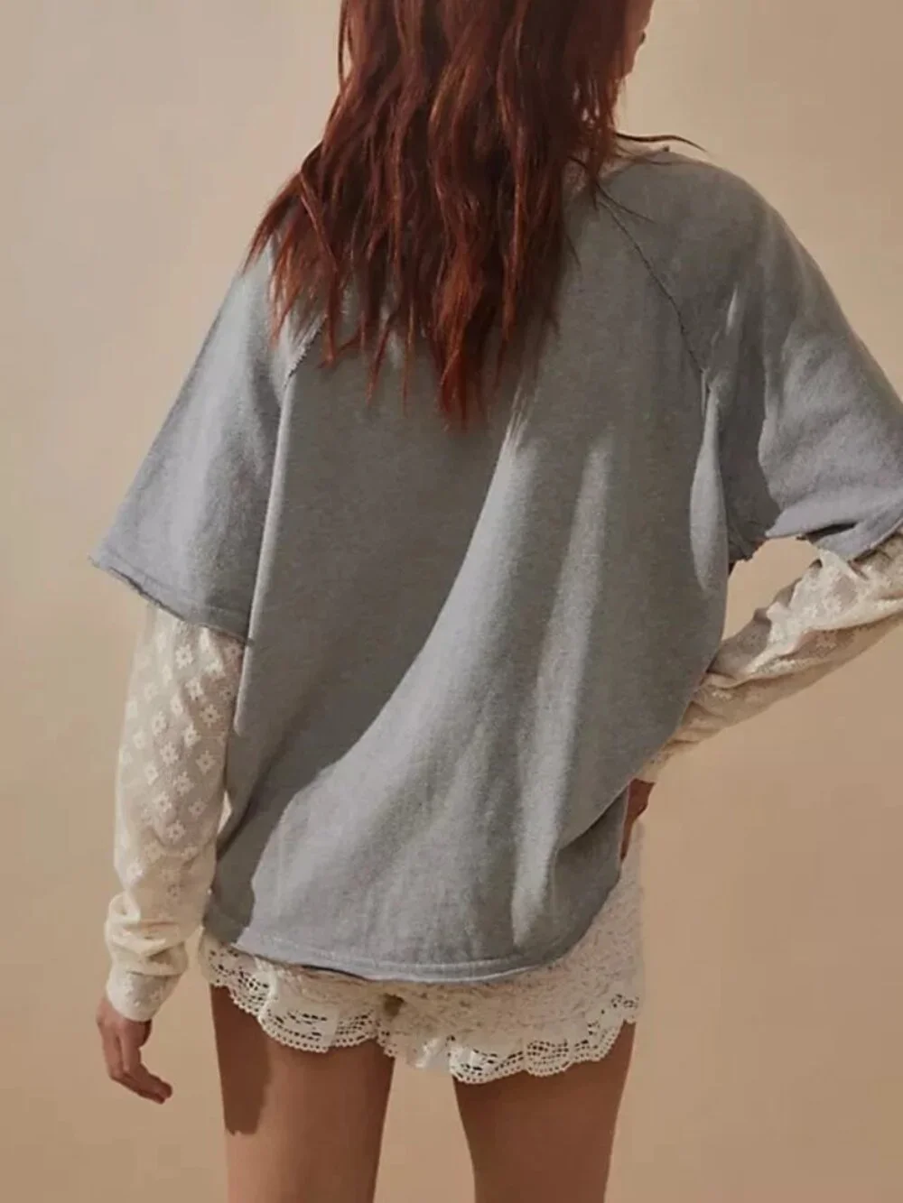 Free People We The Free Keepsake Twofer Oversized Mesh Scoop Neck Top M